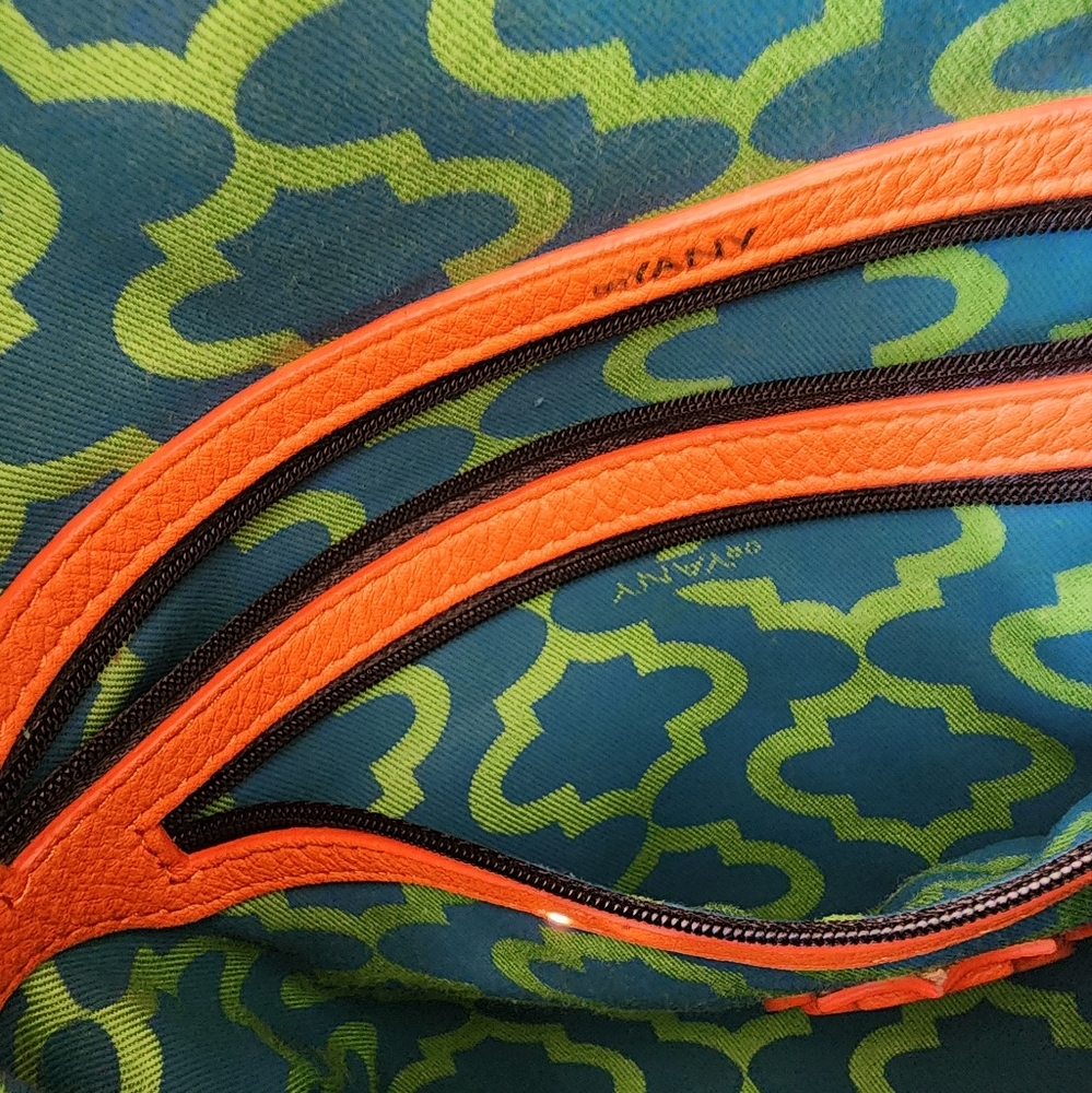 Orange and Cream orYANY Leather Shoulder Hobo Bag - Picture 6 of 9